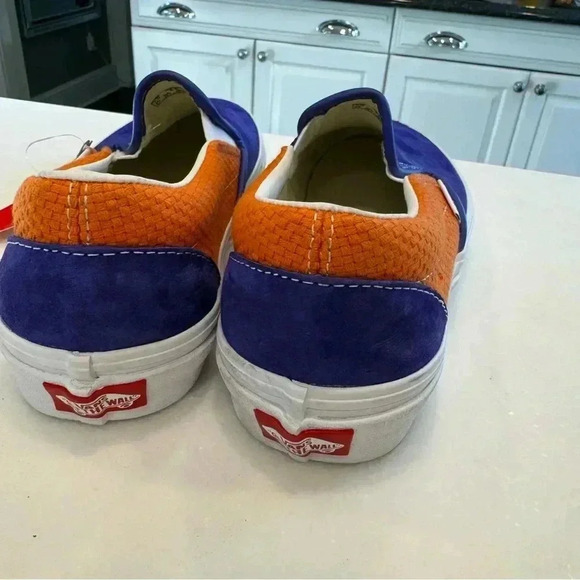 Vans Classic Slip On Suede Shoes Royale Blue Apricot Buff Men's 7 Women’s 8.5 - Picture 6 of 10